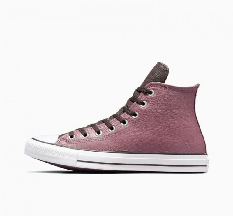 Tenis Converse Chuck Taylor All Star Leather Altos Mujer Rosas | COLOMBIA S0479I