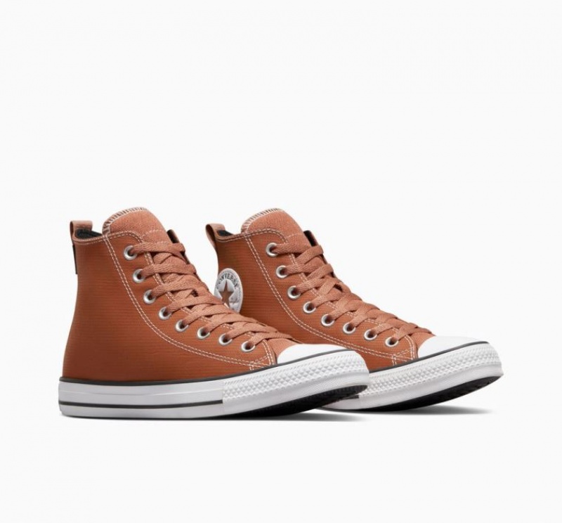 Tenis Converse Chuck Taylor All Star Leather Altos Mujer Marrones | COLOMBIA X9372S