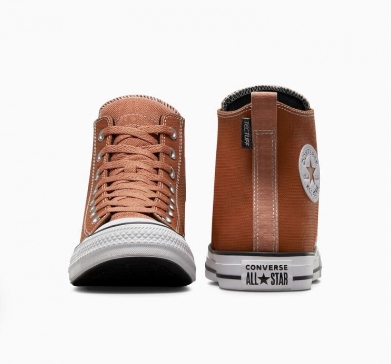 Tenis Converse Chuck Taylor All Star Leather Altos Mujer Marrones | COLOMBIA X9372S