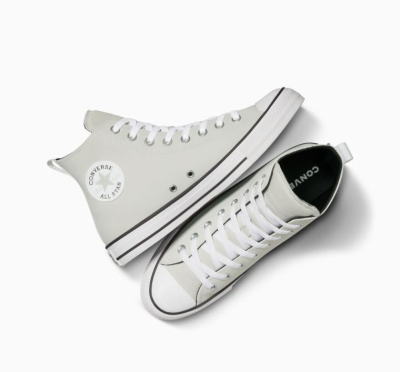 Tenis Converse Chuck Taylor All Star Leather Altos Mujer Blancas | COLOMBIA P7013J