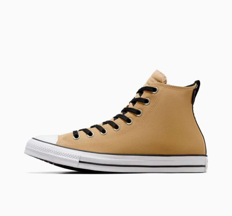 Tenis Converse Chuck Taylor All Star Leather Altos Mujer Marrones Claro | COLOMBIA P9475A