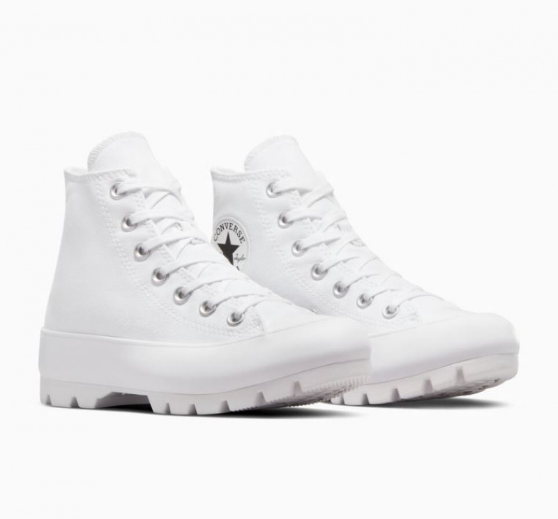 Tenis Converse Chuck Taylor All Star Lugged Altos Mujer Blancas | COLOMBIA S9574O