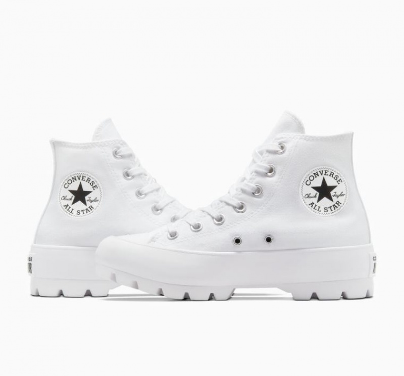 Tenis Converse Chuck Taylor All Star Lugged Altos Mujer Blancas | COLOMBIA S9574O