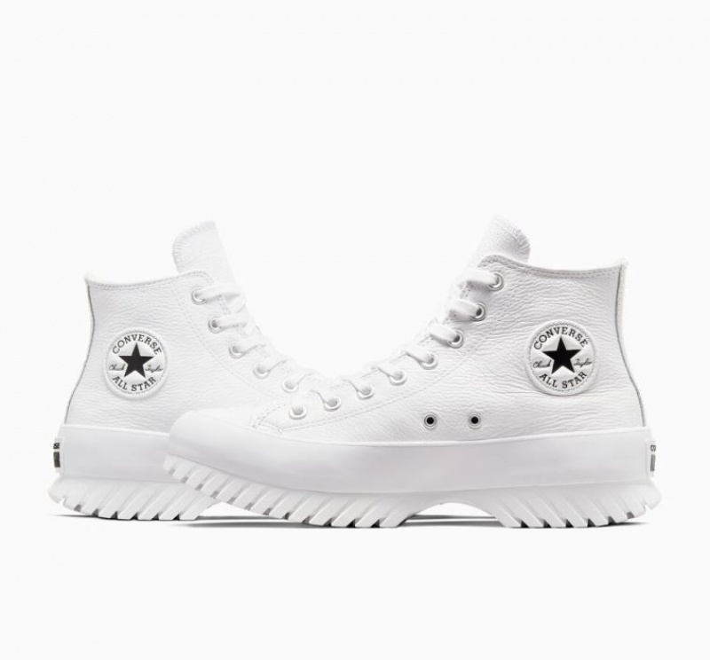 Tenis Converse Chuck Taylor All Star Lugged 2.0 Leather Altos Mujer Blancas | COLOMBIA S4056Q