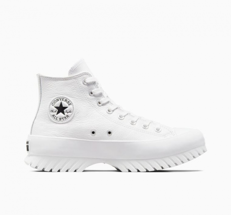 Tenis Converse Chuck Taylor All Star Lugged 2.0 Leather Altos Mujer Blancas | COLOMBIA S4056Q