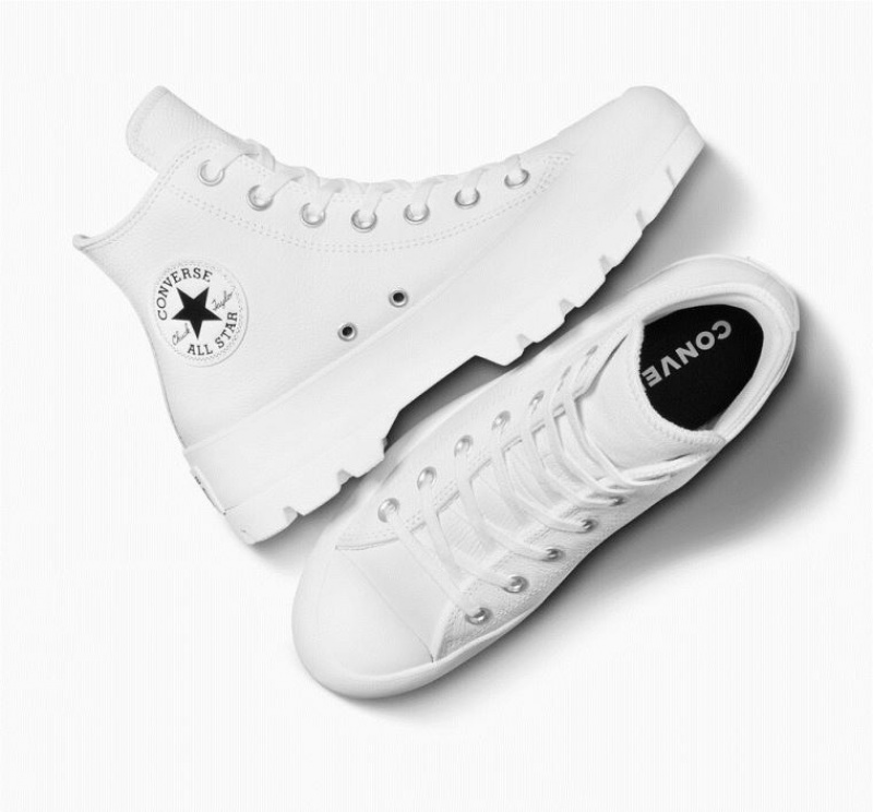 Tenis Converse Chuck Taylor All Star Lugged Leather Altos Mujer Blancas | COLOMBIA M1952C