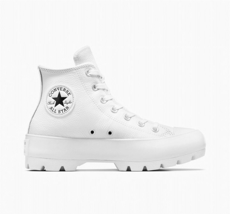 Tenis Converse Chuck Taylor All Star Lugged Leather Altos Mujer Blancas | COLOMBIA M1952C