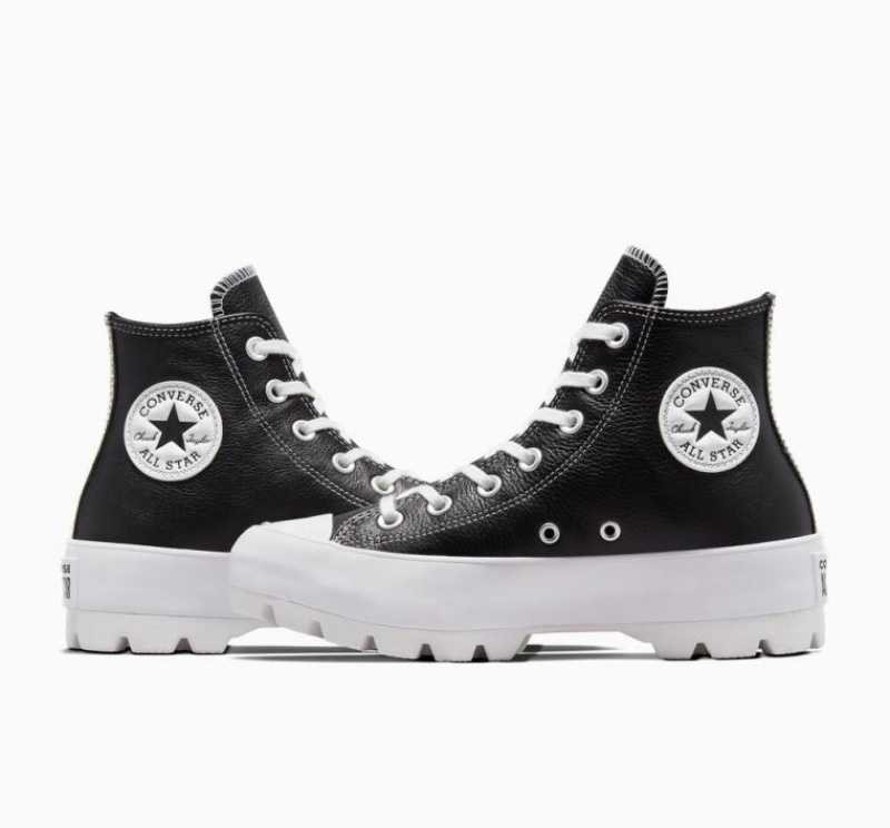 Tenis Converse Chuck Taylor All Star Lugged Leather Altos Mujer Negras | COLOMBIA K5976I