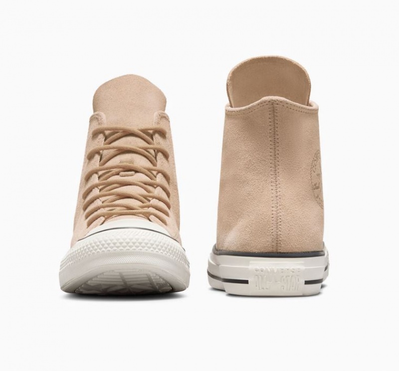 Tenis Converse Chuck Taylor All Star Mono Suede Altos Mujer Beige | COLOMBIA L0593R