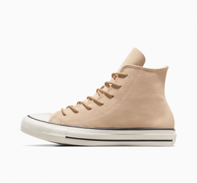 Tenis Converse Chuck Taylor All Star Mono Suede Altos Mujer Beige | COLOMBIA L0593R