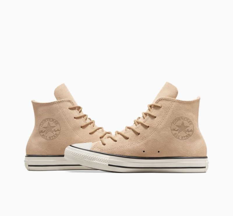 Tenis Converse Chuck Taylor All Star Mono Suede Altos Mujer Beige | COLOMBIA L0593R