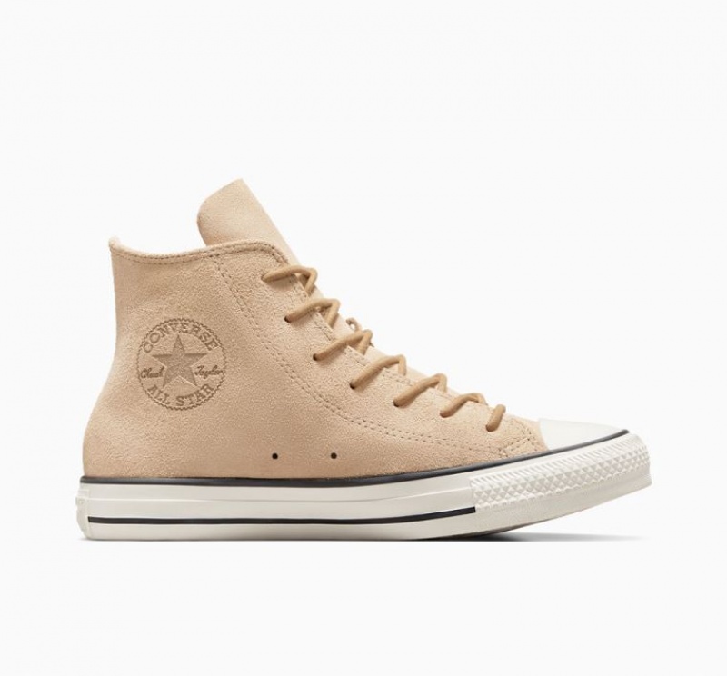 Tenis Converse Chuck Taylor All Star Mono Suede Altos Mujer Beige | COLOMBIA L0593R