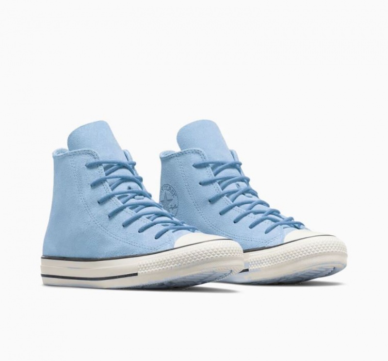 Tenis Converse Chuck Taylor All Star Mono Suede Altos Mujer Azules Claro | COLOMBIA D9568Z