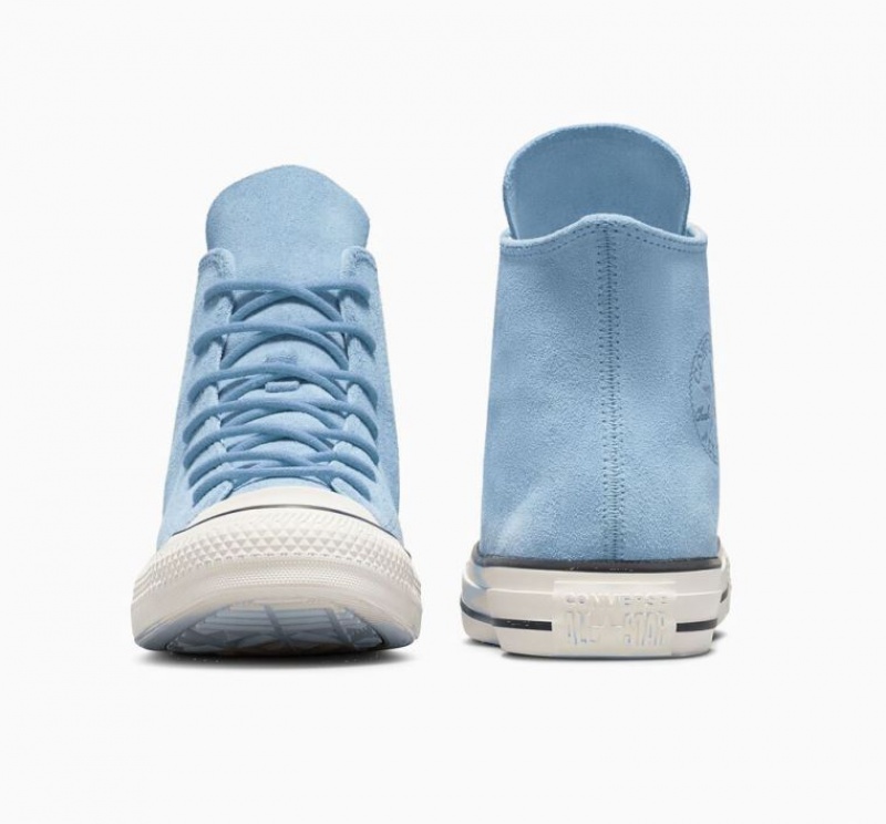 Tenis Converse Chuck Taylor All Star Mono Suede Altos Mujer Azules Claro | COLOMBIA D9568Z