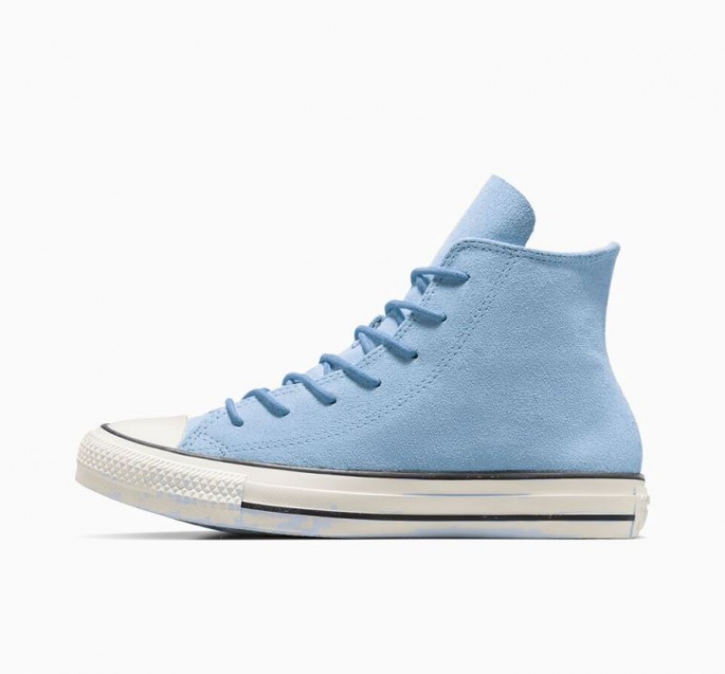 Tenis Converse Chuck Taylor All Star Mono Suede Altos Mujer Azules Claro | COLOMBIA D9568Z