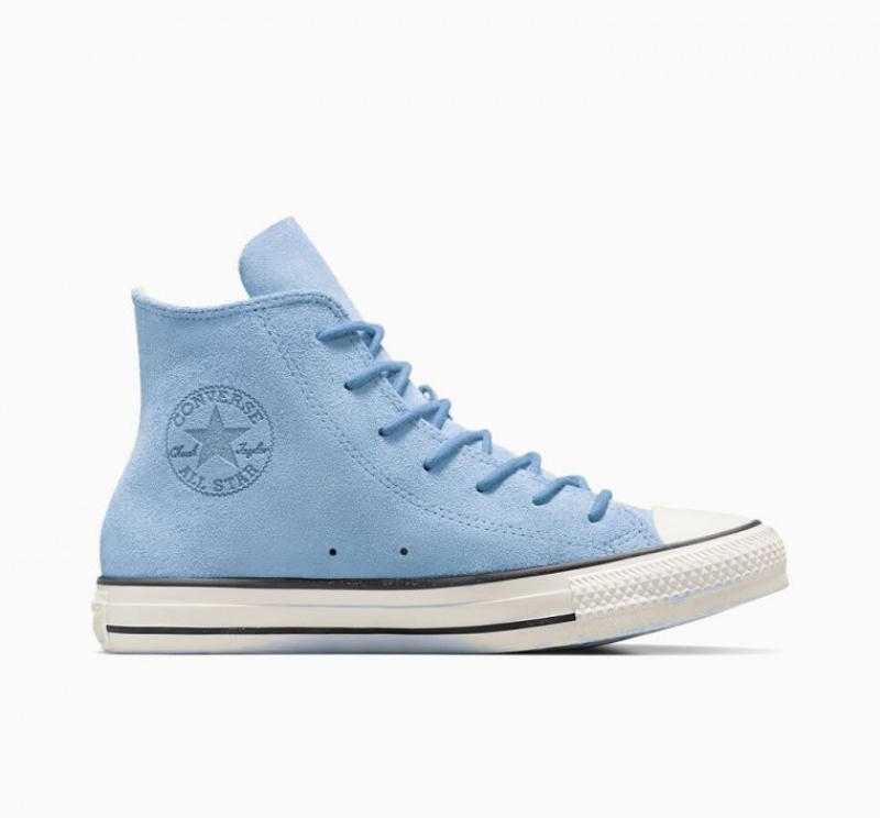 Tenis Converse Chuck Taylor All Star Mono Suede Altos Mujer Azules Claro | COLOMBIA D9568Z