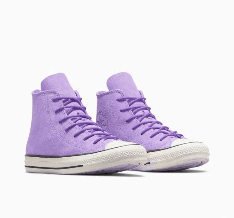 Tenis Converse Chuck Taylor All Star Mono Suede Altos Mujer Lavanda | COLOMBIA I6792Z