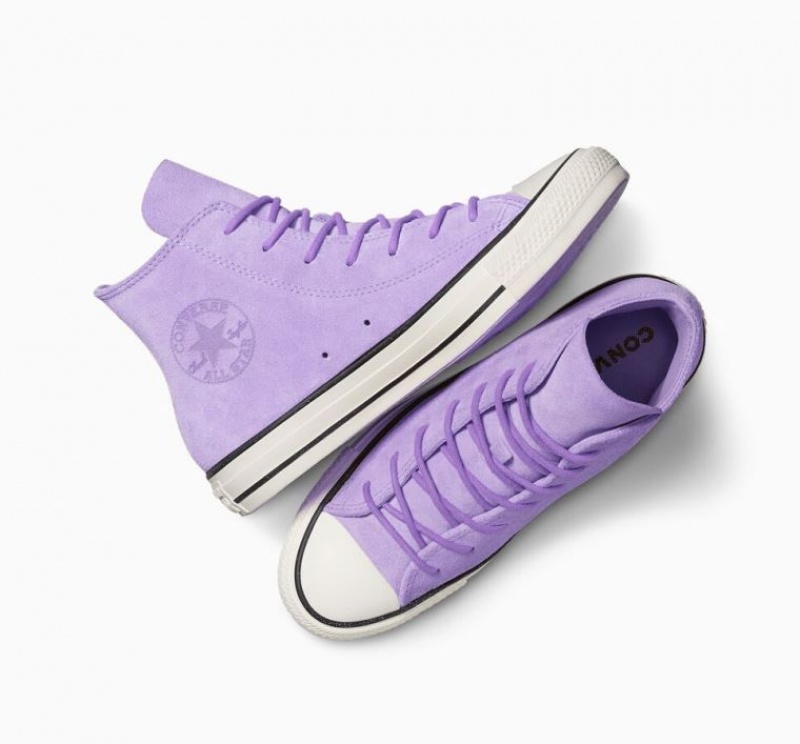 Tenis Converse Chuck Taylor All Star Mono Suede Altos Mujer Lavanda | COLOMBIA I6792Z