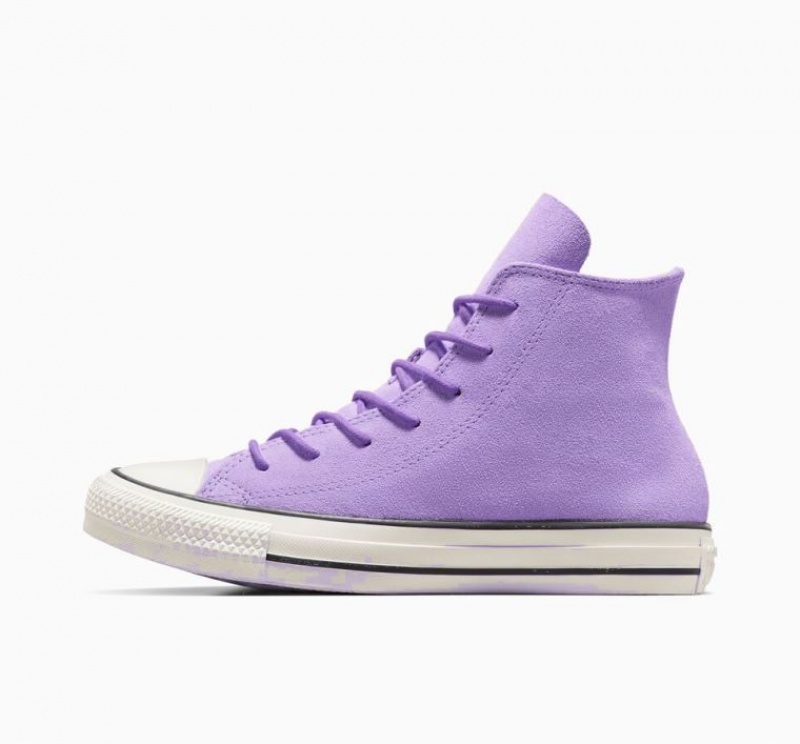 Tenis Converse Chuck Taylor All Star Mono Suede Altos Mujer Lavanda | COLOMBIA I6792Z