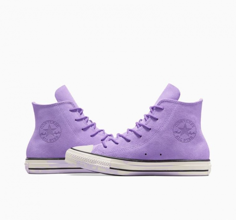 Tenis Converse Chuck Taylor All Star Mono Suede Altos Mujer Lavanda | COLOMBIA I6792Z