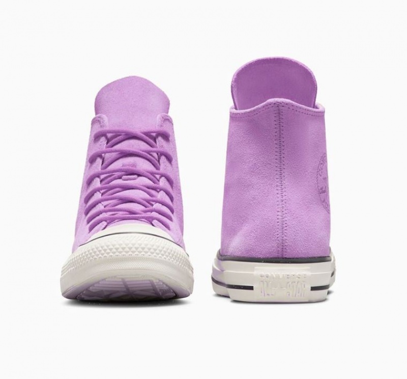 Tenis Converse Chuck Taylor All Star Mono Suede Altos Mujer Lavanda | COLOMBIA E9478M