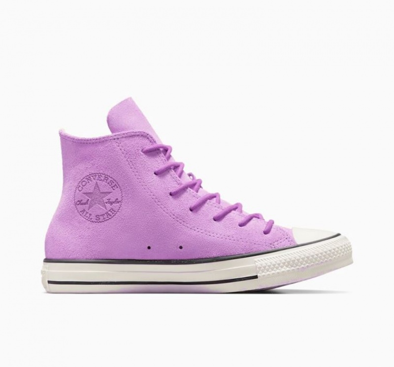 Tenis Converse Chuck Taylor All Star Mono Suede Altos Mujer Lavanda | COLOMBIA E9478M