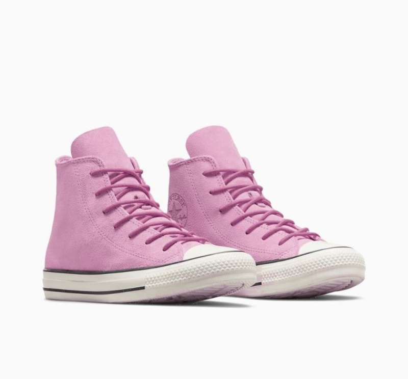 Tenis Converse Chuck Taylor All Star Mono Suede Altos Mujer Rosas | COLOMBIA T2561G