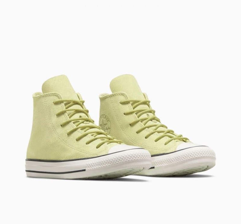 Tenis Converse Chuck Taylor All Star Mono Suede Altos Mujer Verde Claro | COLOMBIA J2096Z