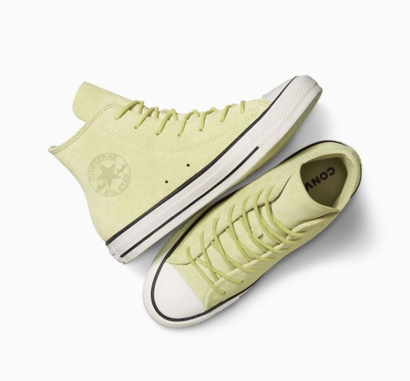 Tenis Converse Chuck Taylor All Star Mono Suede Altos Mujer Verde Claro | COLOMBIA J2096Z