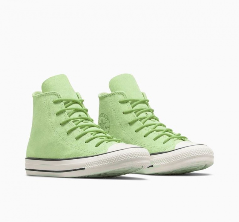 Tenis Converse Chuck Taylor All Star Mono Suede Altos Mujer Verde Claro | COLOMBIA Y8190N