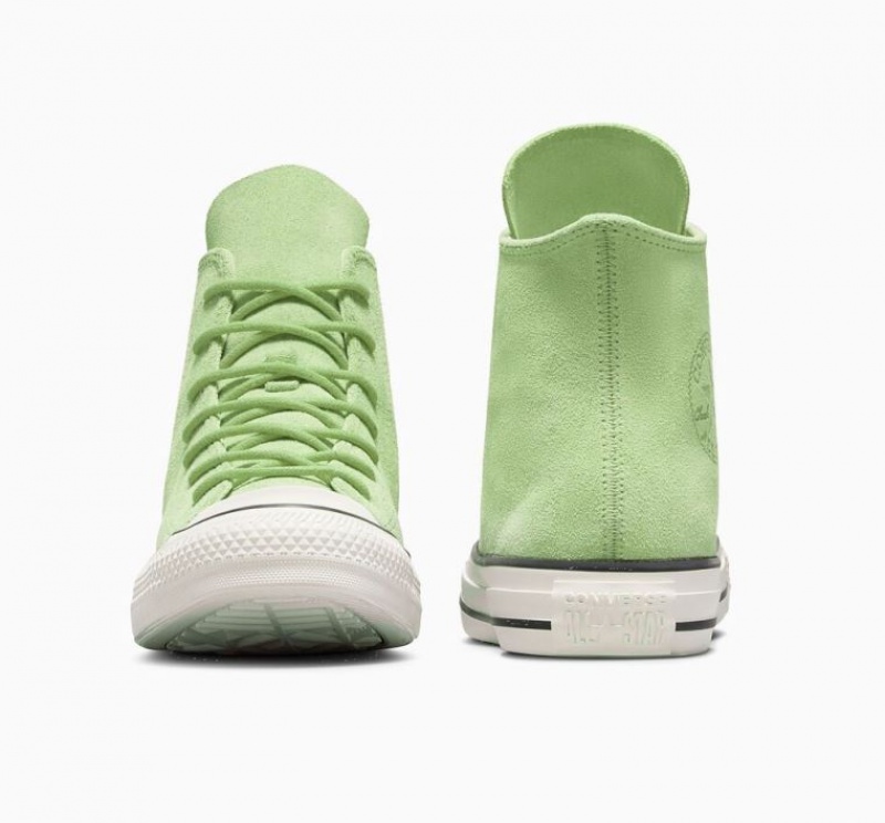 Tenis Converse Chuck Taylor All Star Mono Suede Altos Mujer Verde Claro | COLOMBIA Y8190N