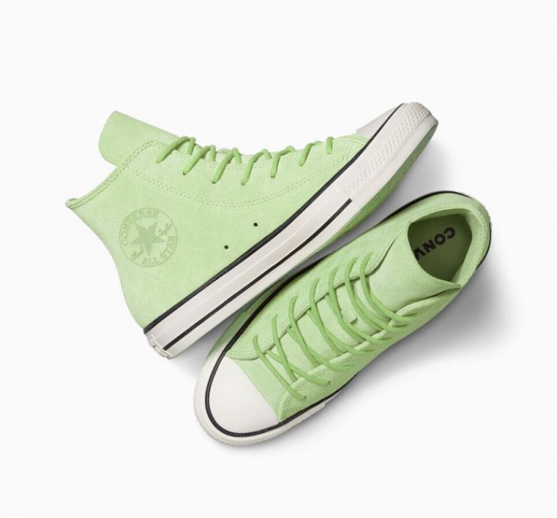 Tenis Converse Chuck Taylor All Star Mono Suede Altos Mujer Verde Claro | COLOMBIA Y8190N