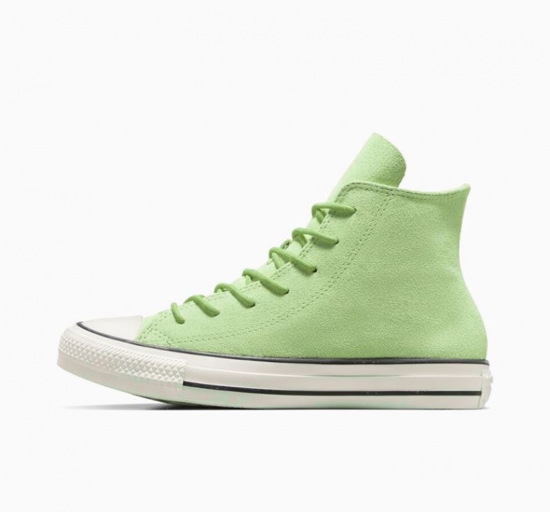 Tenis Converse Chuck Taylor All Star Mono Suede Altos Mujer Verde Claro | COLOMBIA Y8190N