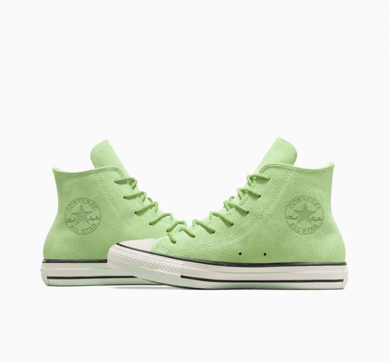 Tenis Converse Chuck Taylor All Star Mono Suede Altos Mujer Verde Claro | COLOMBIA Y8190N