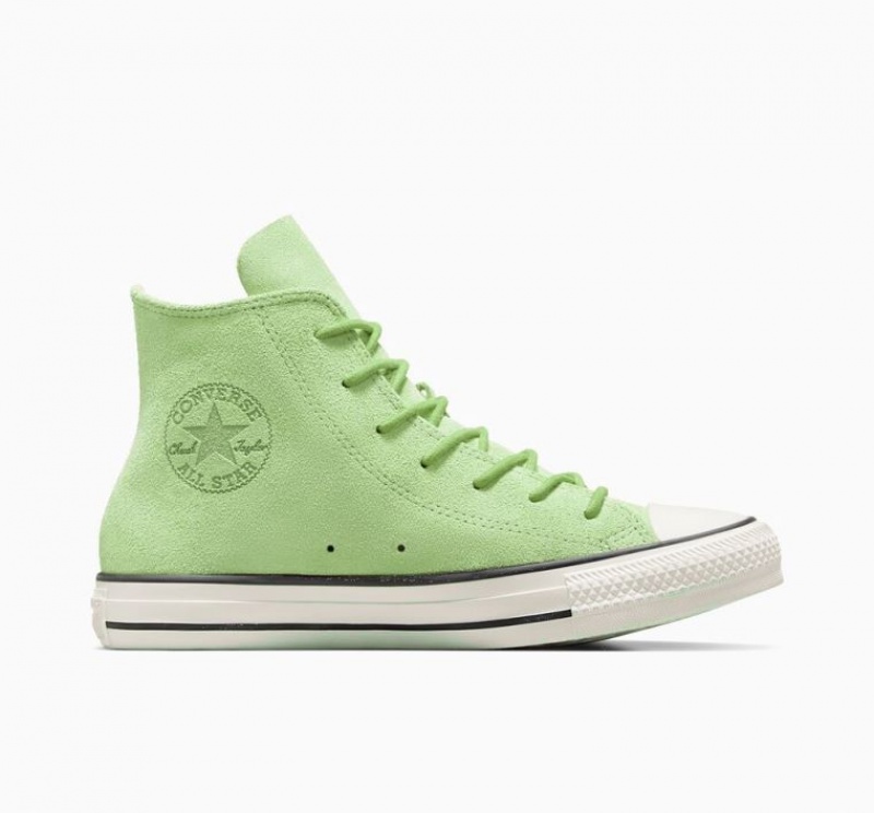 Tenis Converse Chuck Taylor All Star Mono Suede Altos Mujer Verde Claro | COLOMBIA Y8190N