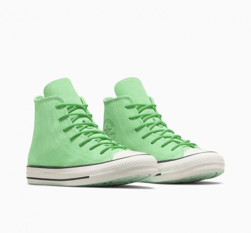 Tenis Converse Chuck Taylor All Star Mono Suede Altos Mujer Verde Claro | COLOMBIA F1820E