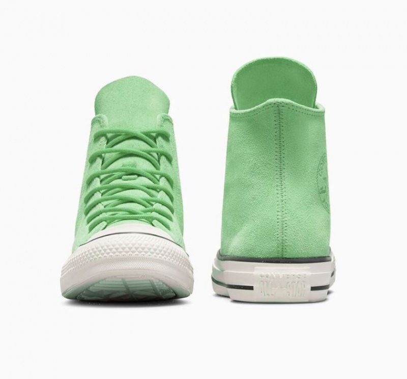 Tenis Converse Chuck Taylor All Star Mono Suede Altos Mujer Verde Claro | COLOMBIA F1820E