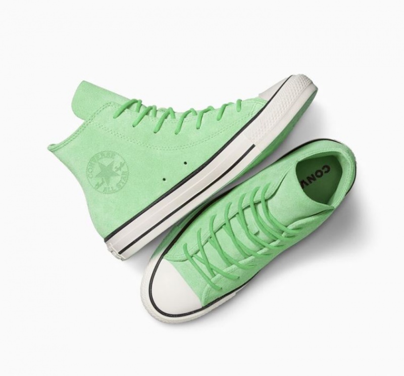 Tenis Converse Chuck Taylor All Star Mono Suede Altos Mujer Verde Claro | COLOMBIA F1820E