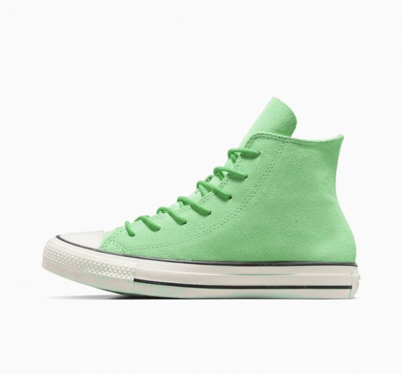 Tenis Converse Chuck Taylor All Star Mono Suede Altos Mujer Verde Claro | COLOMBIA F1820E