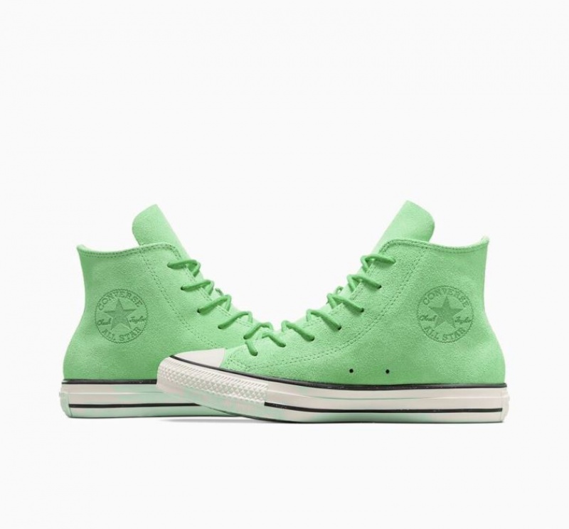 Tenis Converse Chuck Taylor All Star Mono Suede Altos Mujer Verde Claro | COLOMBIA F1820E