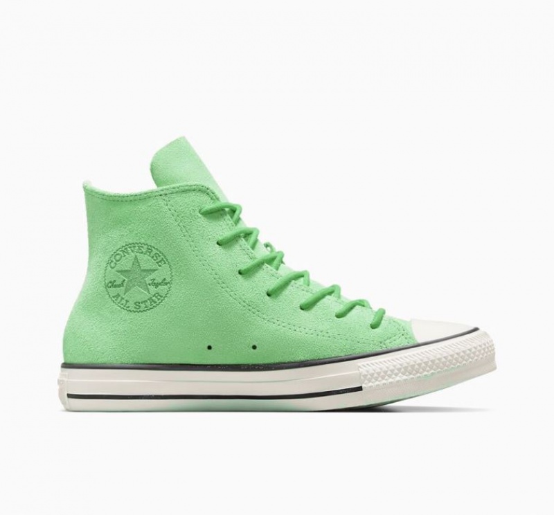 Tenis Converse Chuck Taylor All Star Mono Suede Altos Mujer Verde Claro | COLOMBIA F1820E