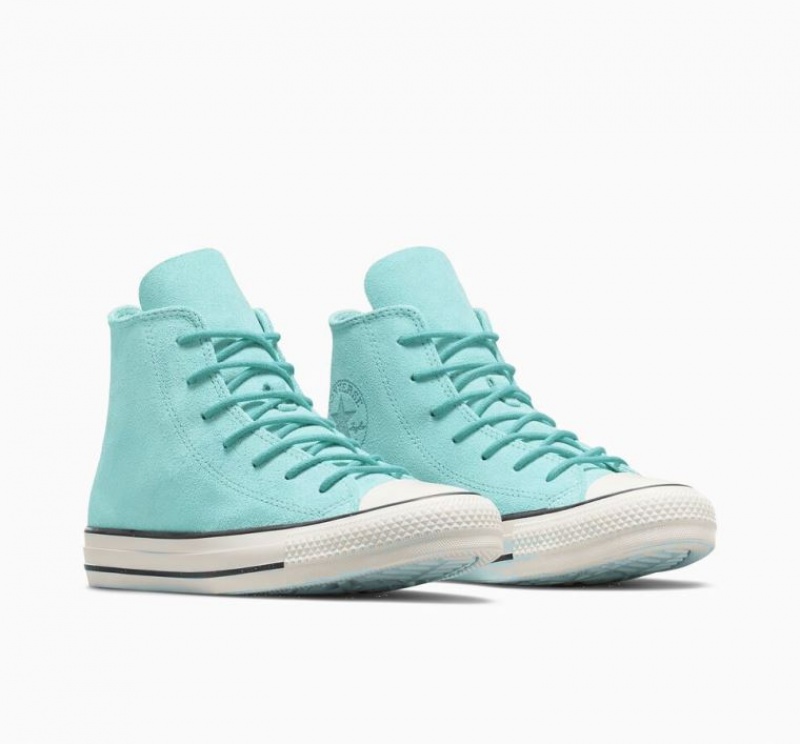 Tenis Converse Chuck Taylor All Star Mono Suede Altos Mujer Turquesa | COLOMBIA H3528F