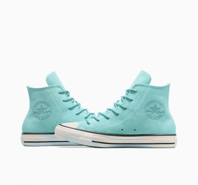 Tenis Converse Chuck Taylor All Star Mono Suede Altos Mujer Turquesa | COLOMBIA H3528F