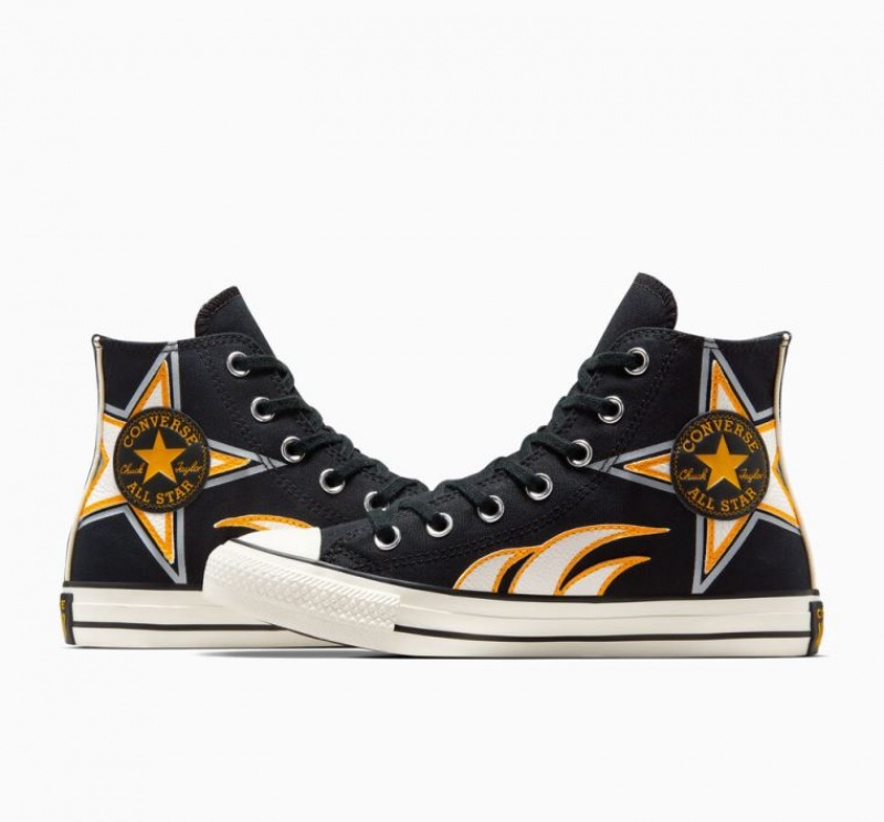 Tenis Converse Chuck Taylor All Star Moto Altos Mujer Negras | COLOMBIA T7386Y