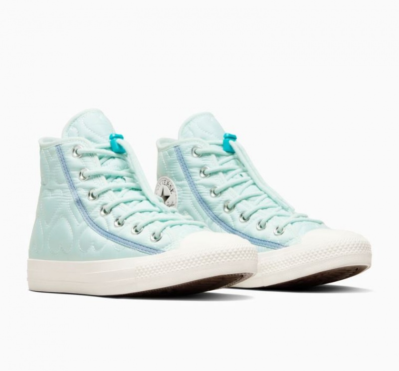 Tenis Converse Chuck Taylor All Star Quilted Altos Mujer Turquesa | COLOMBIA W0623L