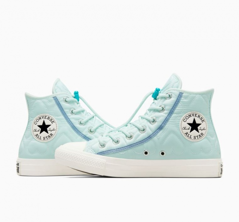 Tenis Converse Chuck Taylor All Star Quilted Altos Mujer Turquesa | COLOMBIA W0623L