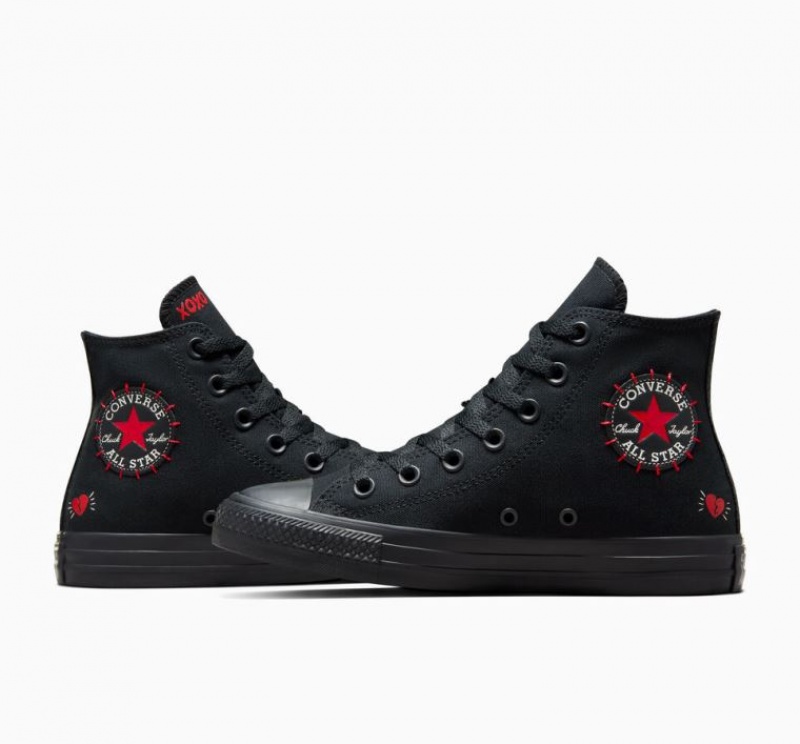 Tenis Converse Chuck Taylor All Star Rose Altos Hombre Negras | COLOMBIA D1734B