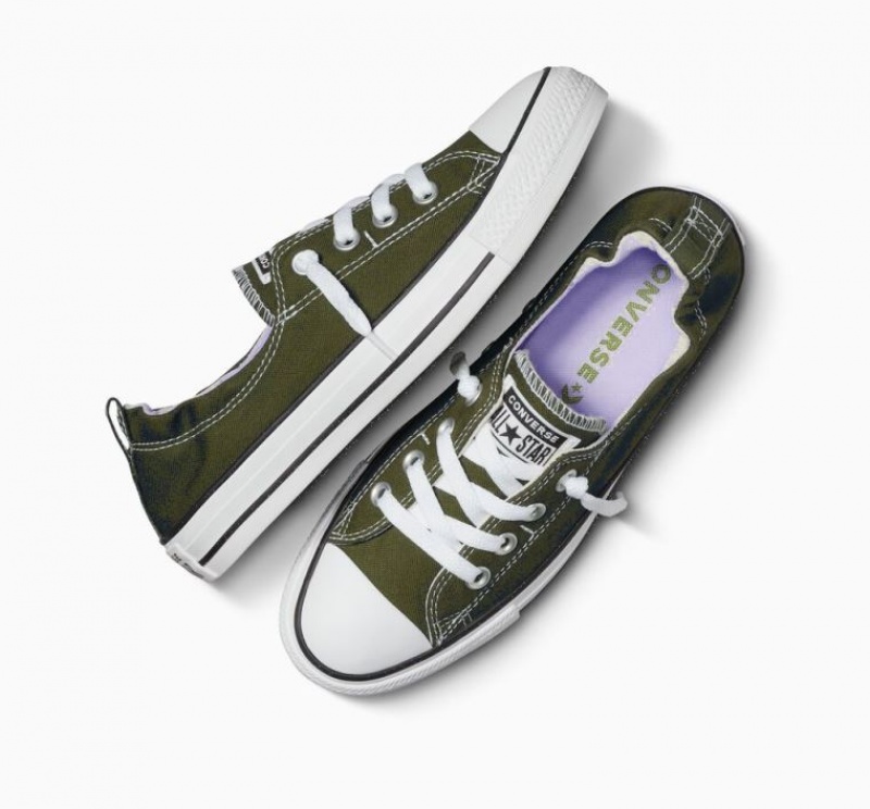 Tenis Converse Chuck Taylor All Star Shoreline Slip Bajos Mujer Verde Oliva | COLOMBIA P4605X