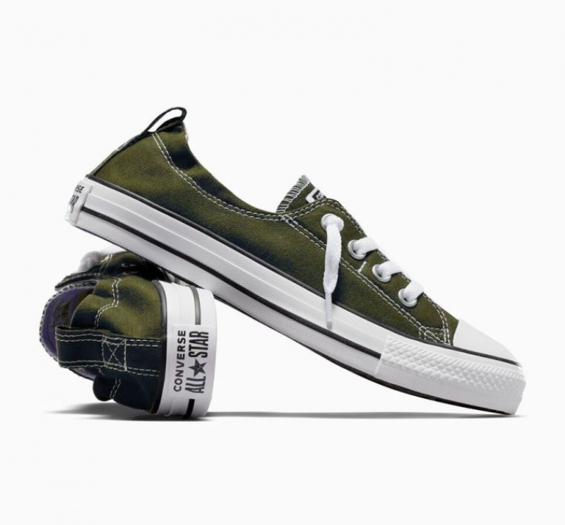 Tenis Converse Chuck Taylor All Star Shoreline Slip Bajos Mujer Verde Oliva | COLOMBIA P4605X