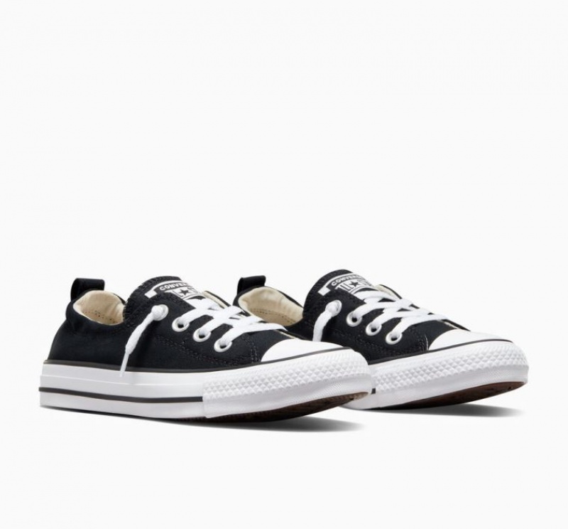 Tenis Converse Chuck Taylor All Star Shoreline Slip Bajos Mujer Negras | COLOMBIA H4538T